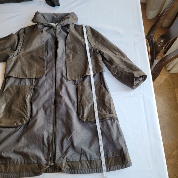 Faux Leather Utility Coat - size approx XS - Picture 10 of 13